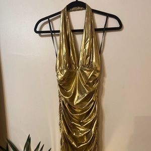 Gold BEBE Dress New